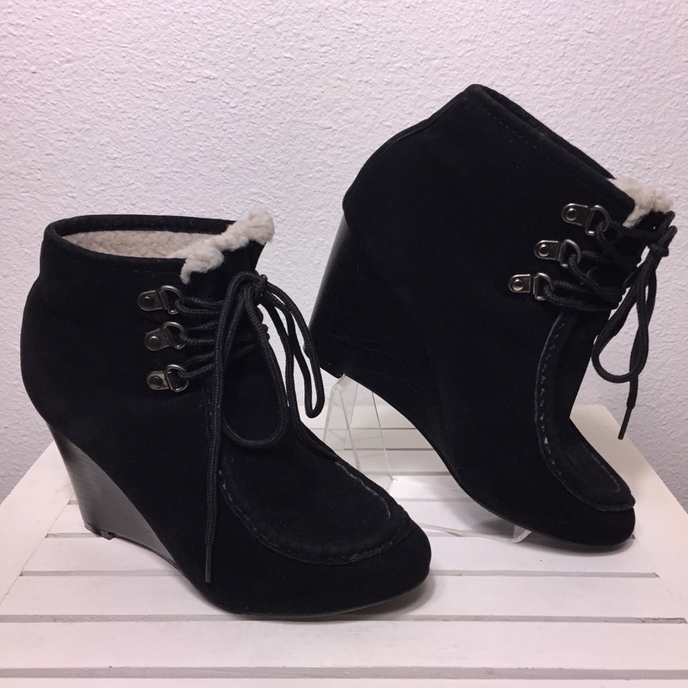Charming Charlie Wedge Ankle Boots